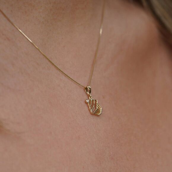 14K Solid Gold Cupcake Charm | Modern Jewelry | Symbols of Celebration, and Joy - Picture 10 of 11